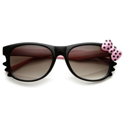 Cute Kitty Colorful Polka Dot Bow Sunglasses 8799 Sunglasses Hello