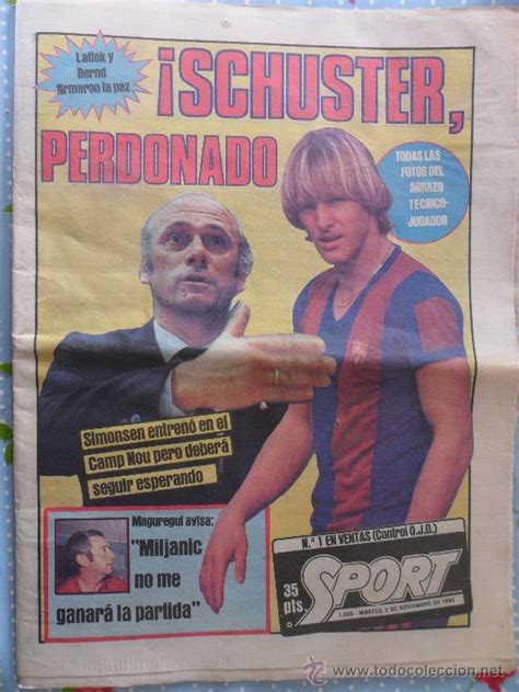 diario sport año 1982 portada f.c barcelona fc - Comprar ...