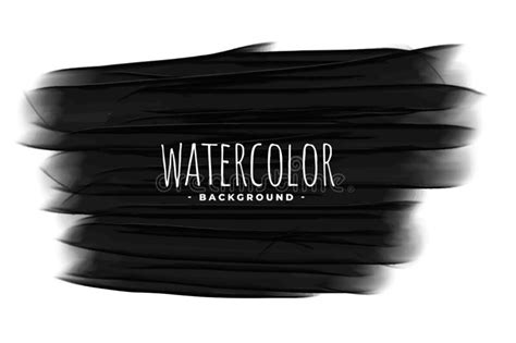 Black Watercolor Texture Grunge Background Stock Vector Illustration