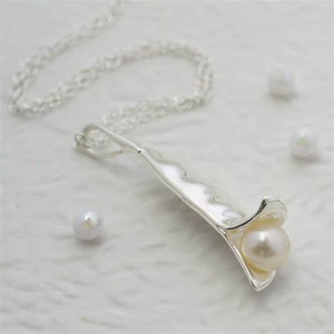 Silver Peapod Necklace Martha Jackson Jewellery