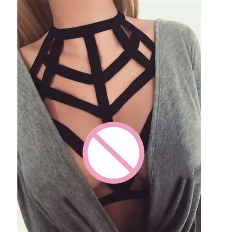 2017 Sexy Bandage Crop Tops For Women Ladies Cosplay Hollow Strappy Bra Cage Bustier Harness