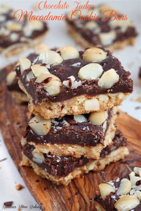If a cookie could taste like paradise, coconut macadamia nut cookies would be it! Chocolate Macadamia Bars (With images) | Dessert recipes ...