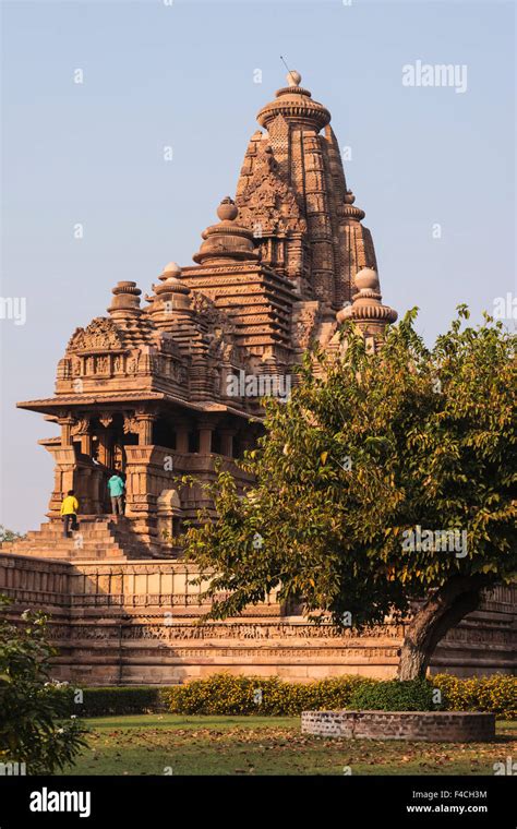 India Madhya Pradesh Chhatarpur District Khajuraho Temple Stock