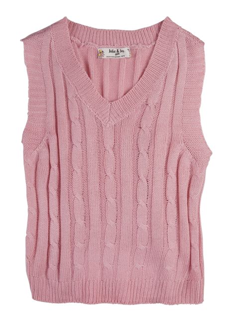 Girls Cable Knit Sweater Vest