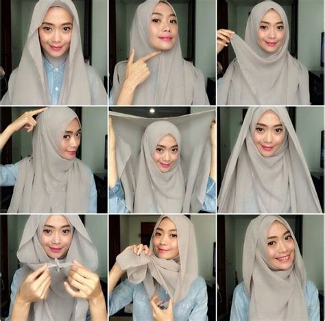 This Style Is Very Easy And Gorgeous Square Hijab Tutorial Simple Hijab Tutorial Hijab Style