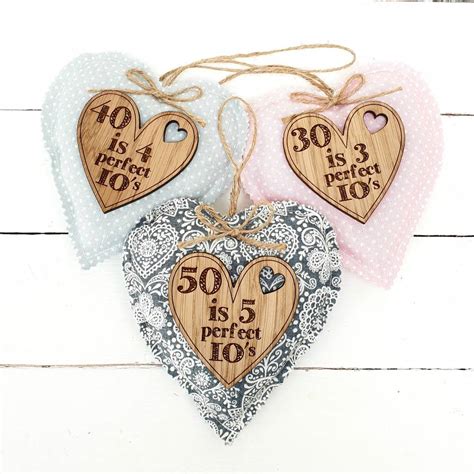 50th Birthday Ts For Her Personalised Heart By Little Foundry