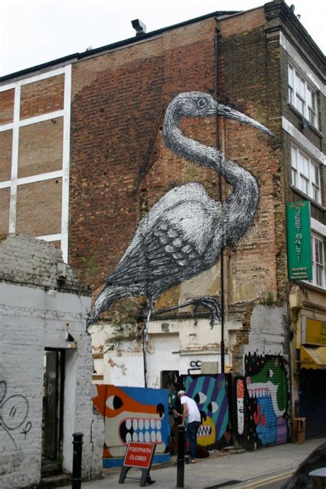 East London Street Art Utopia Roa Enhanced With Malarkeys Been