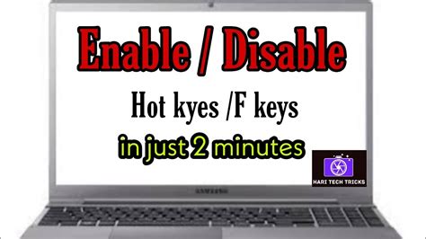 How To Disable And Enable Hot Keys Or F Keys In Pc By Haritechtricks