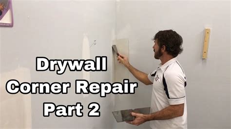 Repairing An Inside Drywall Corner Using Paper Tape 2nd Coat Video 2