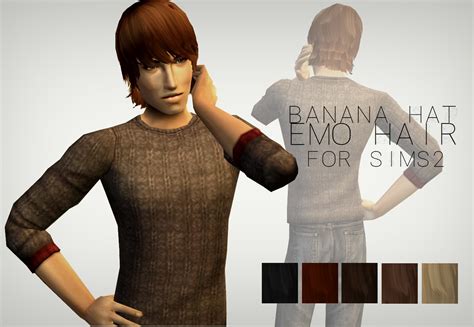 Banana Huts Emo Hair For Sims2 Guys Grecadea Sims