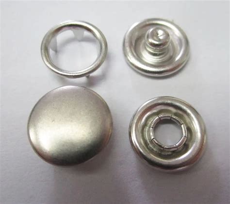 300sets Lot 115mm Cap 333 Silver Color Cap Prong Snap Button Brass