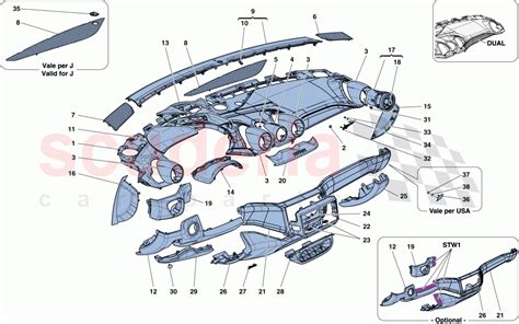 Dashboard Trim Parts For Ferrari California T Scuderia Car Parts