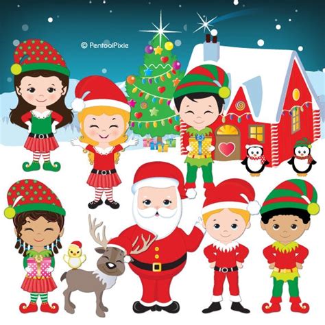 Unique 80 Of Santa And Elves Clipart Barbra Streisand Nip