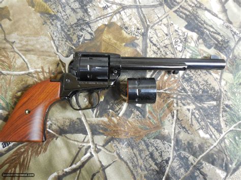 Heritage R R 22 L R 22 Magnum Revolver 9 Shot Two Cylinders Red Grips 6 5