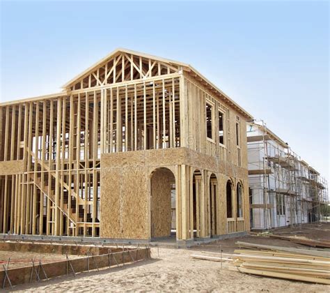 New Home Construction Framing Stock Photo Image Of Plank Wood 28426408