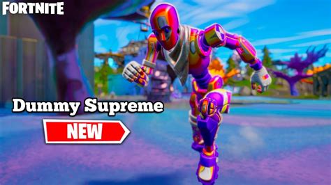 New Dummy Supreme Skin Gameplay Fortnite Champion Series Set Youtube