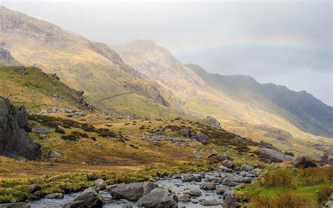 Great Britain Wales Snowdonia National Park Mountains Wallpaper