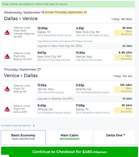 Cheap Flights: Dallas to Venice, Italy $481 – Delta Basic + SkyTeam
