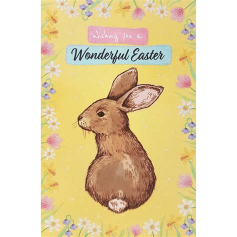 Rabbit Easter Card Greeting Cards Bandm