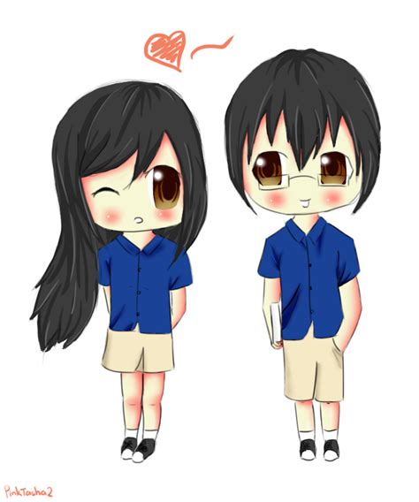 Cute Anime Couple Chibi