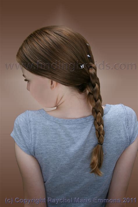Begin with four strands finger combed or lined up parallel and anchored at the top. Four-strand round ponytail braid. | Braided ponytail, Braids, Ponytail