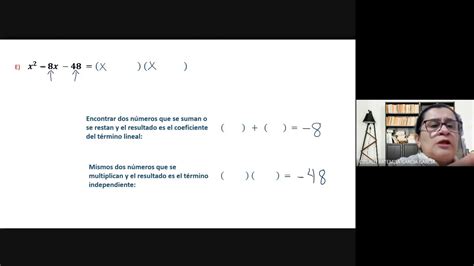 Factorización De Un Trinomio De Segundo Grado Ejemplos D E Youtube