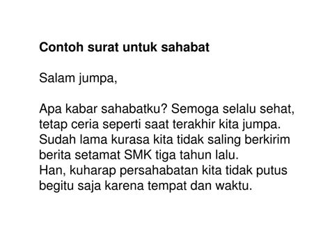 Download kumpulan contoh lengkap mengenai contoh surat resmi beserta strukturnya secara gratis disini termasuk contoh surat penawaran barang elektronik doc, contoh surat penawaran barang kain, contoh surat penawaran barang kantor. Teman Contoh Surat Pribadi Pendek Untuk Sahabat - Berbagi ...