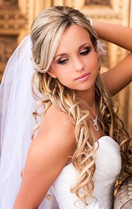long bridal hairstyles with veil style and beauty