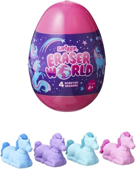Smiggle Egg Eraser World Purple And Pink Cosmic Unicorn Bigamart