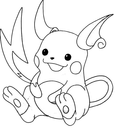 Raichu Coloriage Beau Photos Cute Raichu Coloring Page Color Luna