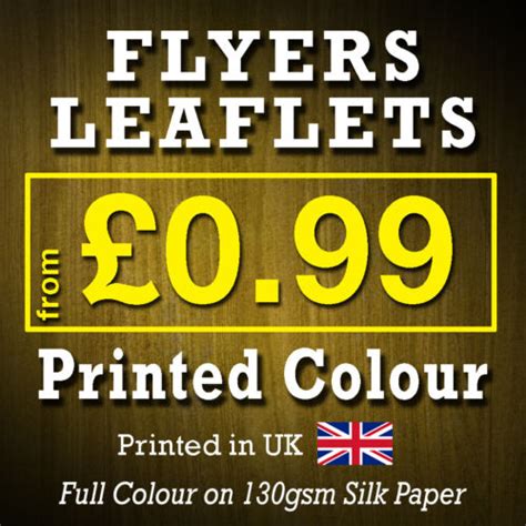 A6 A5 A4 Flyers Leaflets Printed Full Colour Flyer Leaflet Printing