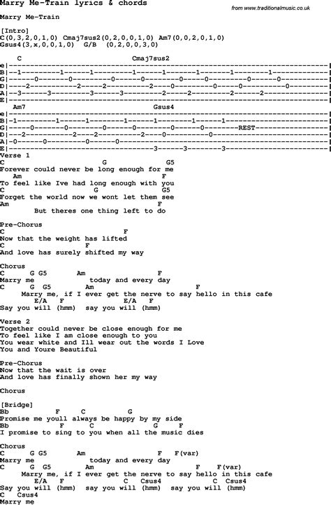 Are you struggling to make money online? Love Song Lyrics for:Marry Me-Train with chords.