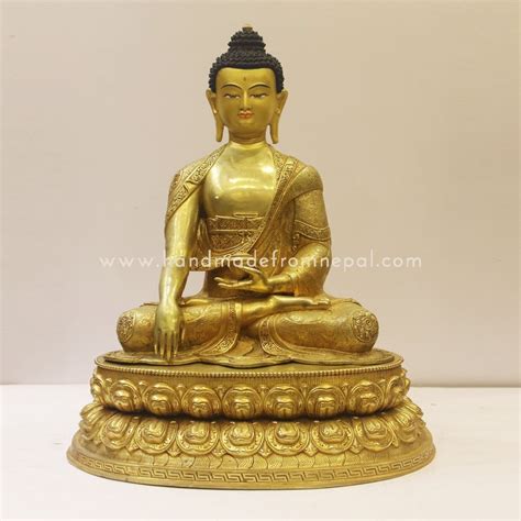 22inch Antiqued Shakyamuni Buddha Statue Handmade In Nepal