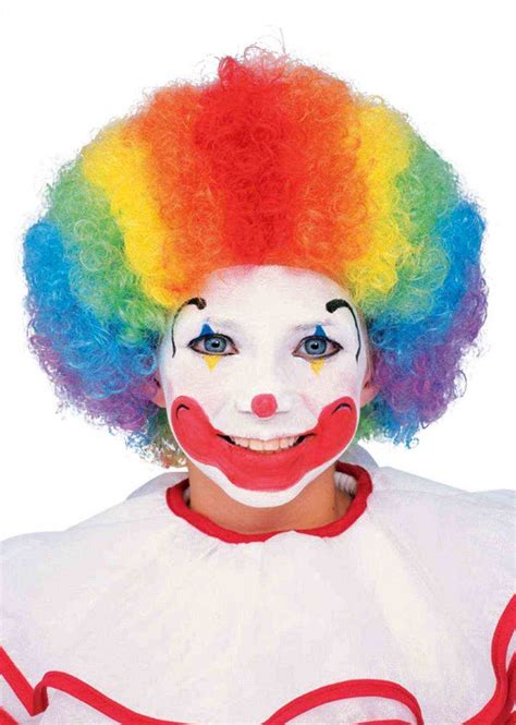 Childs Rainbow Clown Wig Candy Apple Costumes