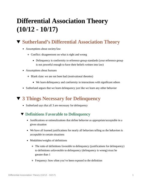 Differential Association Theory Differential Association Theory 10