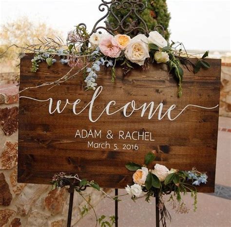 Wooden Wedding Welcome Sign Wedding Welcome Signs Wood Wedding Signs