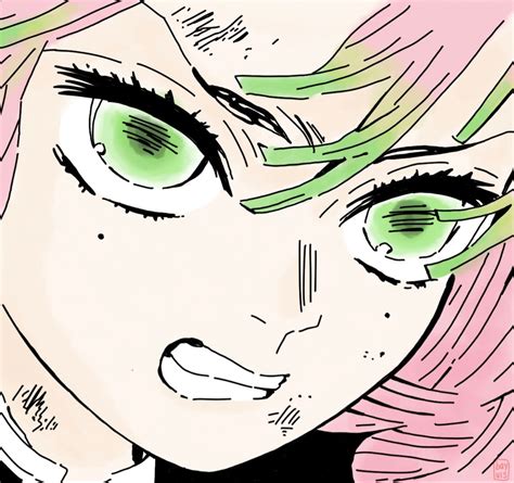 Mitsuri Colored Manga Panel Anime Manga Anime Demon