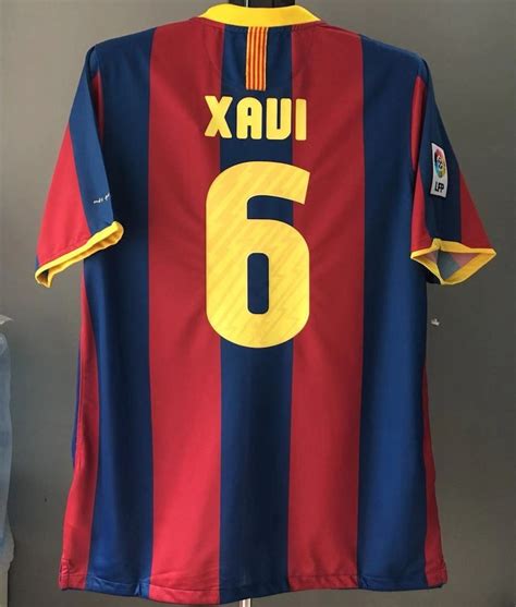 Retro Soccer Jersey Barcelona 2010 2011 6 Xavi Jersey Etsy