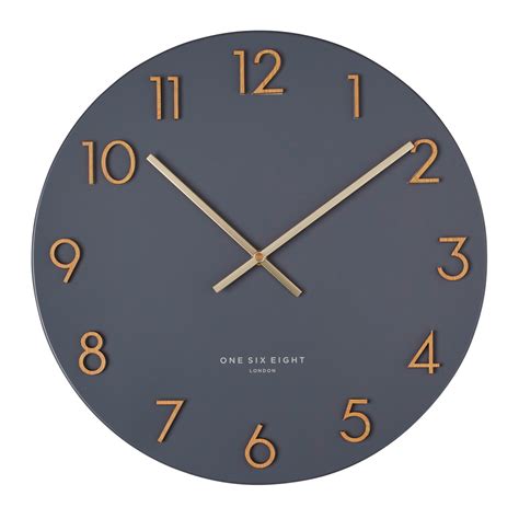 Buy Katelyn Charcoal Grey 60cm Metal Wall Clock Online Purely Wall Clocks