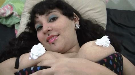 Sexy Syra Licks Whip Cream Off Her Boobs Then Has Natural Orgasm Ipod Small File Quicktime