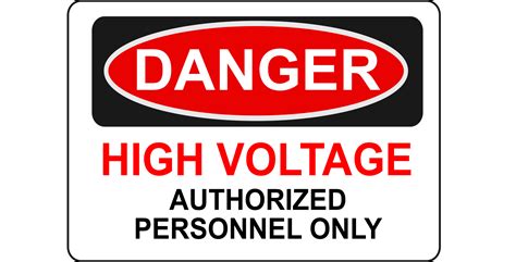 Danger High Voltage Authorized Personnel Only Clipart