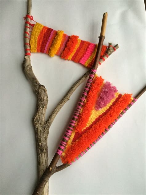 Branch Weaving Twig Weaving Stick Weaving Loom Плетение гобелена