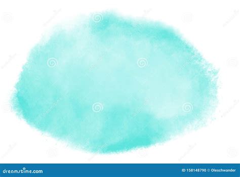 Digital Soft Turquoise Pastel Watercolor Background Splash Painting