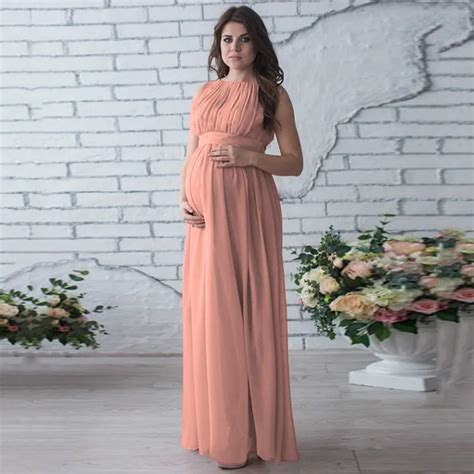 Fashion Maternity Pregnancy Dress Photography Prop Sleeveless Maternity Dresses For Photo