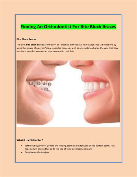 Finding An Orthodontist For Bite Block Braces