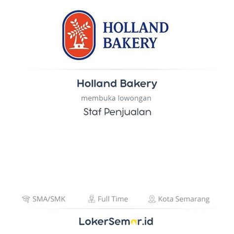 Hingga saat ini, holland bakery memiliki lebih dari 200 gerai di seluruh indonesia yang tersebar di jakarta, bandung, surabaya, lampung, batam, pekanbaru, makassar, bali, balikpapan, dan manado. Lowongan Kerja Staf Penjualan di Holland Bakery ...