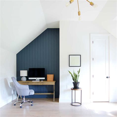 How To Create A Dark Vertical Shiplap Accent Wall Plank And Pillow