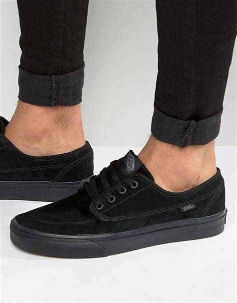 Vans Brigata Suede Sneakers In Black Va2zab6d3 Asos