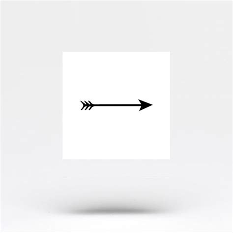 An Arrow Pointing To The Right On A White Background With A Square