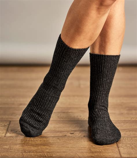Charcoal Womens Cashmere And Merino Socks Woolovers Uk